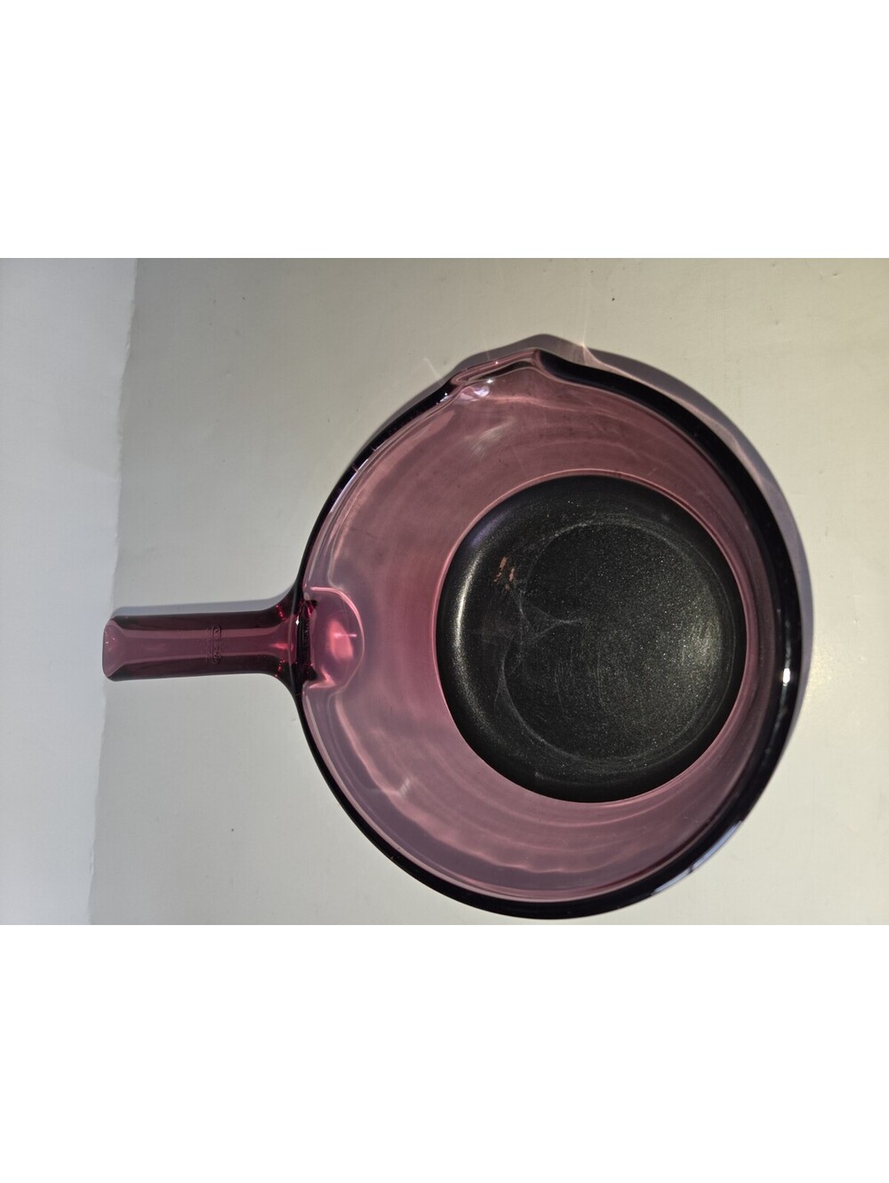 Vintage Vision Corning PYREX Cranberry Glass 1L Sauce Pan Pot Pour Spout SG3